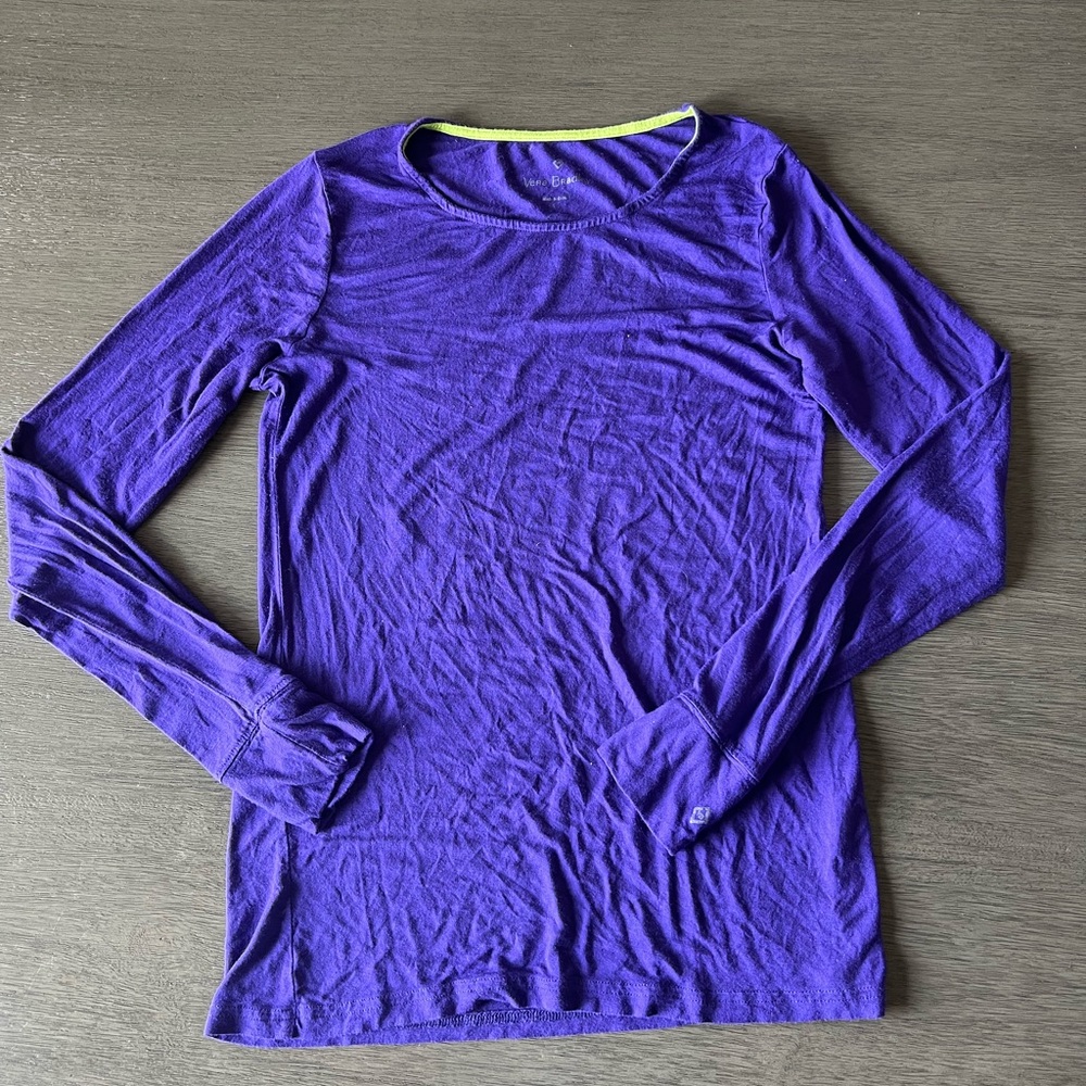Vera Bradley Vibrant Purple Long Sleeve Top